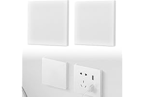 LACHT Cache prise,Lot de 2 cache-prises encastrées - 8,6 x 8,6 cm - Pour prises ou interrupteurs non utilisés - Blanc