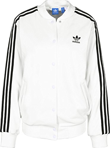 adidas Damen 3s Bomber Sweatshirt, Schwarz