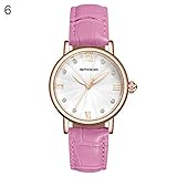 Armbanduhren Modeaccessoires, Frauen Strass Eingelegte r?mische Zahl Quarz Wasserdichte Partei Armbanduhr - Rosa