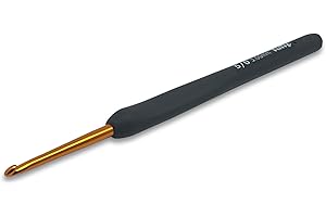 Frida's Wollhaus Tulip Etimo Häkelnadel mit Softgrip Gold Schwarz glatte Hakenspitze 14 Größen (schwarz gold, 3,0)