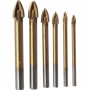 Preisvergleich Produktbild Titancarbid Glasbohrer Kreuz Spear Point Kopfbohrer für Wand-Fliesen