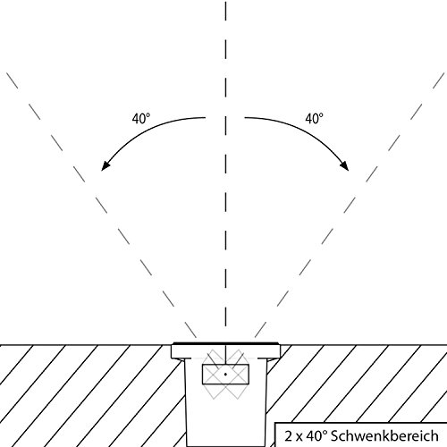 parlat LED Boden-Einbauleuchte für außen, schwenkbar, warm-weiß, IP67, 230V, 155mm Ø - 8