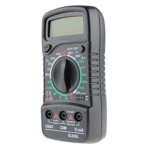 Gazechimp Digital LCD Multimeter 200V / 600V Voltmeter Amperemeter Ohmmeter Tester DC / AC-Spannung Schwarz - 8
