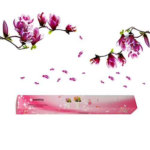 1 X XL Wandtattoo Rosa Blumen Magnolien Blume Baum Pflanzen Wand Sticker Aufkleber Heim Dekoration für schlafzimmer Wohnzimmer x 2 Geschenk