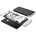 Produktbild VemMore Huawei P8 Lite 2017 Hülle Hard Case 3 in 1 Schutzhülle Full Body Schutz 3 Teilig Styliche Handytasche Hart PC Plastik Slim Case Back Cover Ultra Dünn Schale Schutz Handy Tasche Bumper Handyhülle - Silber Schwarz