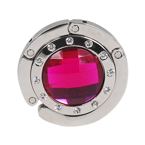 TOOGOO(R) 2 X Handtaschenhaken Wunderschoene Compact Kristallhandtaschen-Aufhaenger-Geldbeutel-Klapphalter