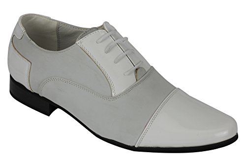 Xposed - Zapatos Planos con Cordones Hombre, Color Blanco, Talla 44