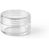 3,8cm 10ml Şeffaf Kapaklı Mini Kavanoz K&uuml;&ccedil;&uuml;k Takı ve Mini Eşya Saklama Kutusu 2'li