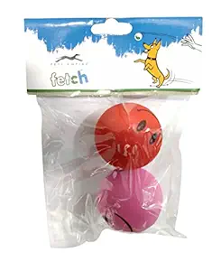 Pets Empire ATS Interactive Cat Toy Soft in Touch Bouncy Floating Sports Play Balls Smiley Kitten Toys Assorted (2 Pack)