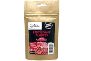 Terra Fertilis - Fertilisant Plantes spécial Plantes et Fleurs - à base de Biochar Mycorhizé - Stimule la floraison - Permet de réduire les arrosages et l'utilisation d'engrais - Sachet 50 g
