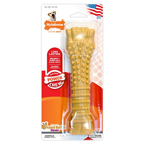 Nylabone Dura Chew Grande Perro Masticar para Extreme chewers, de Mantequilla de Cacahuete