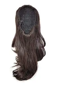 Kabello Natural Shiny Long Curly Clip Drawstring Ponytail Synthetic Hair Extensions + (free hair extension brush) Pack Of 1 (@5)