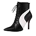 Produktbild ZHRUI Einzelne Kurze Stiefel der Frauen, Spitze Zehe Stiefel Cross-Tied Stiefel Dünne High Heels Schuhe Zauber Farbe Schuhe Stiefeletten
