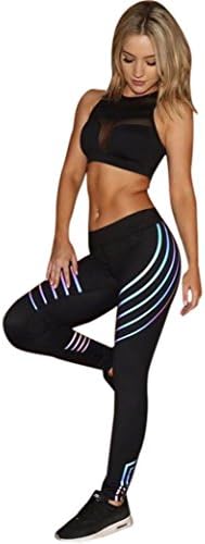 Hiahui Women Waist Yoga Fitness Slim Designed Pants ,Running Gym Stretch Sports Leggings Trousers (XL, Black)