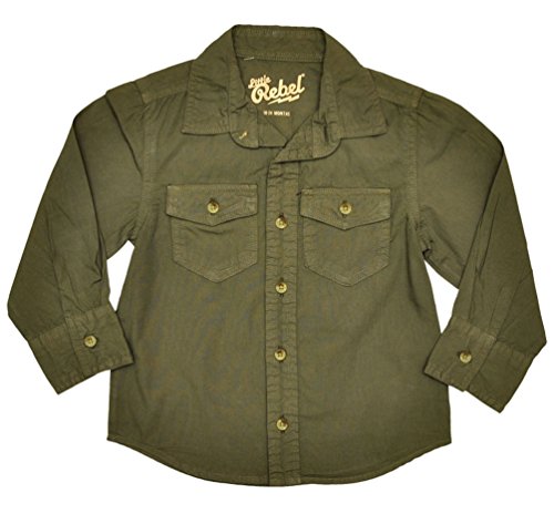 Baby Boys 'Rebel' Long Sleeve Khaki Shirt
