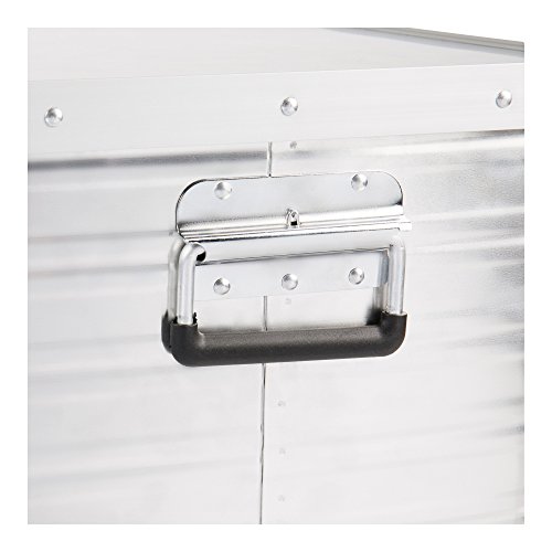 STIER Alubox I 29L Volumen I Gummidichtung im Deckel I 3 Tragegriffe I Stapelbox I Robuste Rahmenkonstruktion I Aluminiumbox I Hebelspannverschlüsse I Formstabilität I Transportbox I - 5