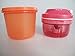 Produktbild TUPPERWARE D158 TURBO CHEF Pink + Panorama 550 ml ORANGE Behälter Zwiebelschneider Happy Quick NEU