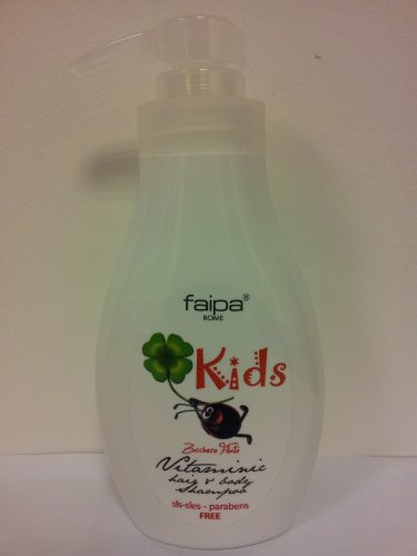 Faipa Kids - Vitaminic Hair & Body Shampoo - Free of SLS/SLES, Colourants & Parabens