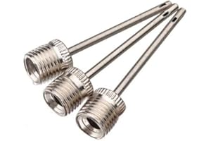 Générique *** Lot De 3 Aiguilles Embouts De Gonflage pour Ballon INOX Acier Inoxydable - Balle - Pompe Grosse Valve - Foot - Football - Basket - Volley Ball - Air