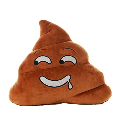 Koly Mini Stuffed Pillow Cushion Emoji Poop Shaped Face Doll Toy