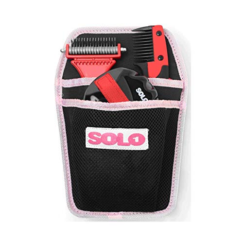 SoloGroom - Set de peinade Solokit para caballos (Tamaño Único) (Negro/Rojo)