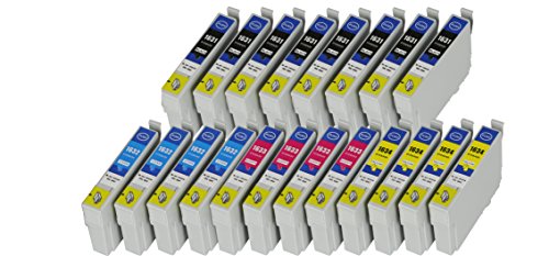 20 XL Druckerpatronen mit CHIP und Füllstandanzeige für Epson WorkForce WF-2010, WF-2010W, WF-2510, WF-2510WF, WF-2520, WF-2520NF, WF-2530, WF-2530WF, WF-2540, WF-2540WF, WF-2630, WF-2630WF, WF-2650, WF-2650DWF, WF-2660, WF-2660DWF