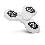 Fidget Toy Hand Tri Spinner Handspielzeug Fingerspinner für Jung und Alt [High-Speed KERAMIK Kugellager] in weiss