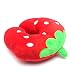HuaYang Soft Cartoon Style U Shape Neck Rest Pillow Cushion For Car Airplane Travel(Strawberry)