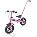 Produktbild COSTWAY 12" Laufrad Lauflernrad Kinderlaufrad Kinder Fahrrad ohne Pedale Lauflernhilfe Lernlaufrad mit Schiebestange (rosa)