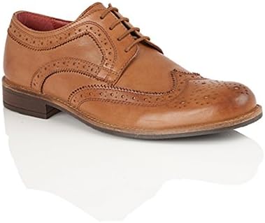 Solebay Silver street Milton Tan Quality Leather Mens Brogue Shoes RRP £55