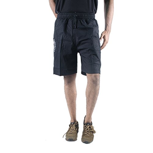 0-Degree Shorts Chinos Classic Cotton Bermuda for Men Black 30 (ShortsclassicsoloBlack)