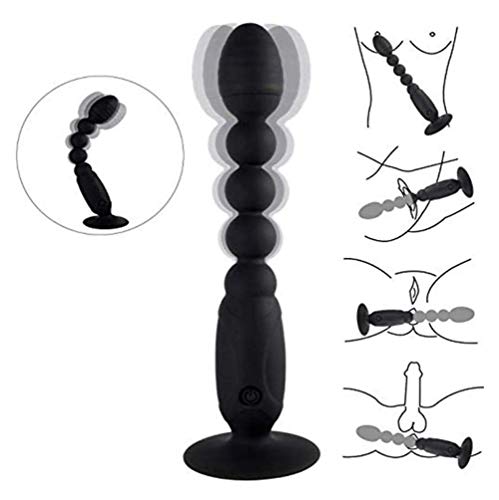 Anal Vibrator, 7 Vibration Patterns Anal Beads Prostate Massager Portable Mute Anal Plug Waterproof Silicone P Point Vibrating Best Rated for Travel Gift Sex Toys