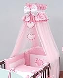 Luxury Baby Cot Bed Crown Canopy / Mosquito Net 480 cm Only HEART - PINK