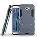 Price comparison product image COOVY® Cover for Samsung Galaxy J7 prime SM-G610Y /Duos SM-G610F / DS / On7 bumper case, double layer plastic + TPU silicone, extra strong, anti-shock, stand function | colour navy blue