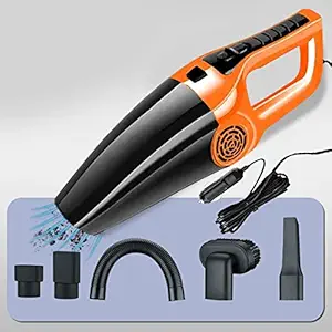 Car Vacuum Cleaner - DEESSE Powerful Portable & High Power 120w 12v Black Car Handheld Vacuum Cleaner for Car and Home Wet and Dry Car Vacuum Cleaner Car Copper (Round)