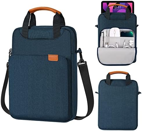 MoKo Custodia per Tablet da 9-11 Pollice, per iPad PRO 11 2021-2018, iPad 10.2, iPad Air 4 10.9, iPad 9.7, Galaxy Tab A 10.1, Borsa per Tablet, Custodie Morbide con Maniglie e Tracolla, Indaco