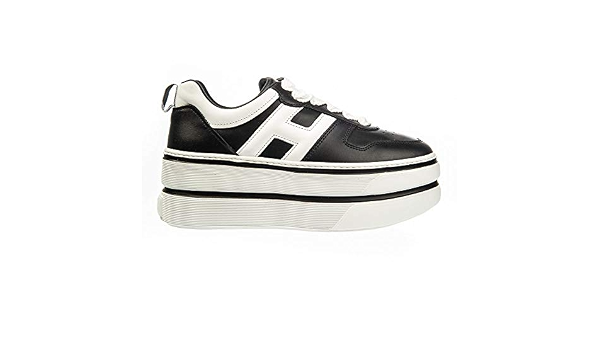 Hogan Fall Winter 19/20 h449 maxi sneakers in white and gold -  HXW4490BS01ISR0746