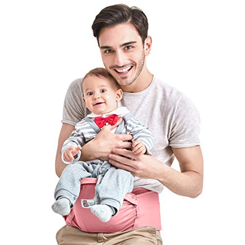 Porte-bébé Siège de Hanche Ergonomique 4 Positions pour Bébé 3-36 Mois Nouveau-Né et Tout-Petit, Rose