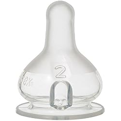 Tigex Tétines pour Biberon Silicone Anatomique Ventilé Air Control Petit Déjeuner Goûter - Pack de 2