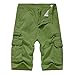 Produktbild Bellelove Männer Einfarbig Outdoor Sports Overalls, Männer Casual Einfarbig Outdoor-Tasche Strand Arbeit Hosen Cargo Shorts Hosen