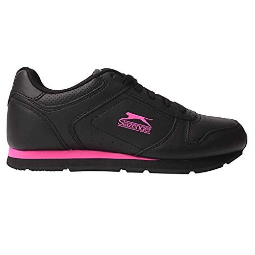 Slazenger Mujer Classic Zapatillas Schwarz/Kirschrot 5 (38)