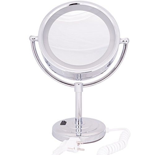 DXP LED Beleuchtet Kosmetikspiegel Schminkspiegel Standspiegel tragbar 3 Fach Vergrößerung ROHS YTL9100