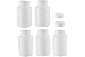 Recogwood 10Pcs 100ml Plastic Lab Chemical Reagent Bottle, 3.4oz Wide Mouth Sample Sealing Liquid Storage Container, Translucent Sample Sealing Liquid Medicine Bottle for Laboratory, Store, Factory