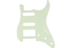 Musiclily Pro 11 Holes HSS Strat Pickguard Guitar Pickguard for American Modern Style Stratocaster Electric Guitar, 3-Ply Mint Green