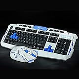 L&Y Gaming-Tastaturen Spiel Tastatur Wireless Maus Office Tastatur PVC Panel Tastatur Internet Tastatur 104KEY Tastatur Laptop Desktop PC