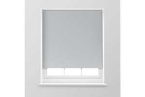 A.Unique Home Premium Trimmable Thermal Blackout Roller Window Blind in a Variety of Colours and Sizes Ideal for any Room - 4FT - Grey - 120cm (W) x 170cm (L) | 47.2" (W) x 66.9" (L)