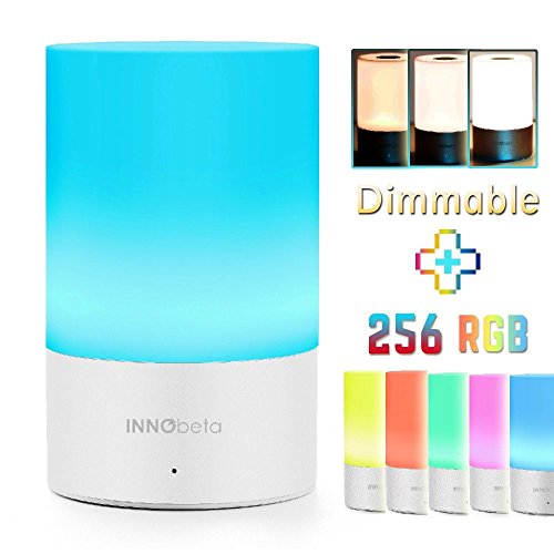 Preisvergleich Produktbild InnoBeta Meteor Nachttischlampe touch, lampe kinderzimmer, touch lampen, LED Farbwechsel Stimmungslicht, led lampen batterie dimmbar, baby Nachtlicht, led tischlampen, schreibtischlampe, Tischlampen mit Dimmbare warmes weißes Licht, 256RGB bunten Lichtern