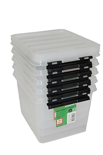 Orthex 35220705 5er Set Clipbox Smart Store Classic 3 Aufbewahrungsbox Plastik 21 x 17 x 26 cm, transparent - 2