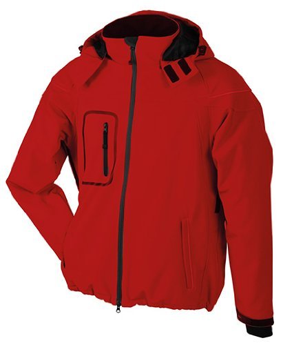 Men's Winter Softshell Jacket/James & Nicholson (JN 1000) S M L XL XXL Red,3XL