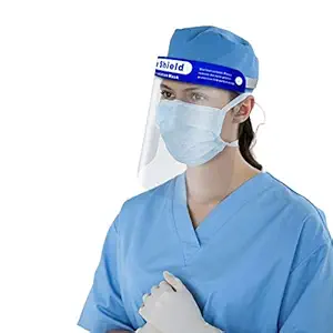 Reusable Safety Face Shield, 1PC Anti-fog & Anti-smoke & Anti-UV Anti-Shock Full Face Shield, Universal Face Protective Visor for Eye Head Protection